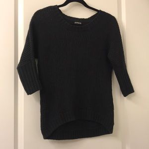 Express Black 3/4 Sleeve Sweater